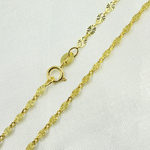 Load image into Gallery viewer, 040FA1P122. 14k Solid Yellow Gold Marina Diamond Cut Link Chain
