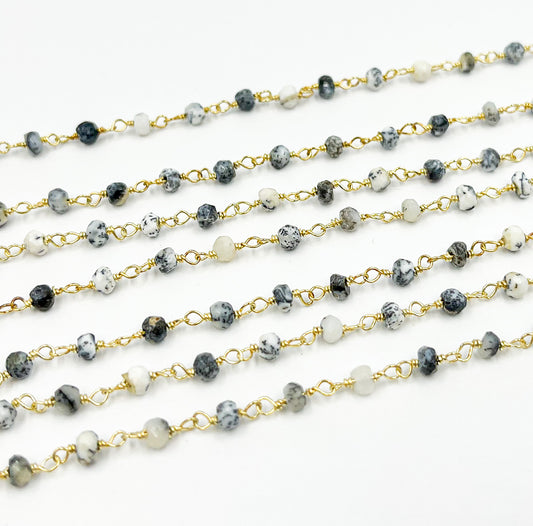 Dendrite Opal Wire Wrap Chain
