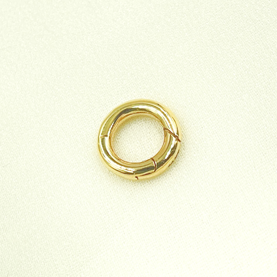 14k Solid Gold Round Clasp 13mm. CHM0561314K