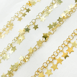 Load image into Gallery viewer, Gold Plated 925 Sterling Silver Dangle Star Chain. V71GP
