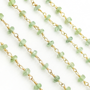 Kyanite Gold Plated Wire Chain