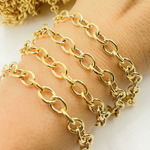 Load image into Gallery viewer, Gold Plated 925 Sterling Silver Smooth Oval Link Chain. Y63GP
