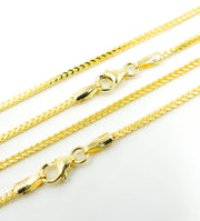 14K Solid Gold Wheat Chain