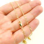 Load image into Gallery viewer, 040FLP1L4L024. 14K Solid Gold Diamond Cut Marina Link Chain
