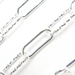 Load image into Gallery viewer, V32SS. 925 Sterling Silver Smooth &amp; Diamond Cut Paperclip Chain.
