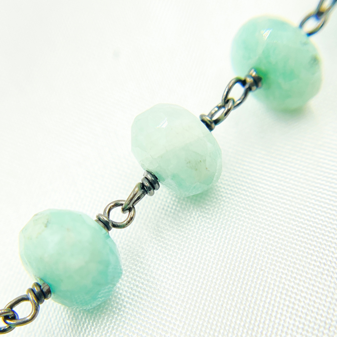 Amazonite Oxidized Wire Chain.