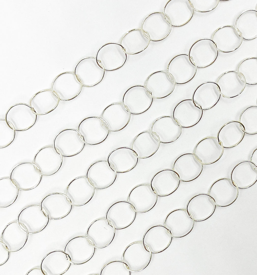 925 Sterling Silver Round Link Chain. 693SS