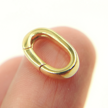 14MM Gold-plated Sterling Silver Oval Clasp