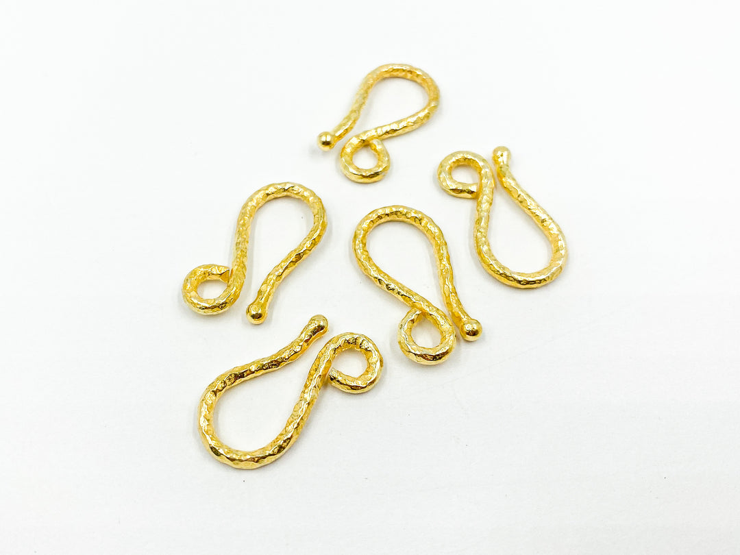 Sterling Silver Gold Plated 22x12mm Hook. GH2