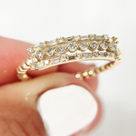 Load image into Gallery viewer, 14k Solid Gold Diamond Ring. RFE15994
