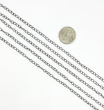 Load image into Gallery viewer, Black Rhodium 925 Sterling Silver Cable Chain. BR29
