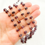 Load image into Gallery viewer, Coated Garnet Wire Chain. GAR20
