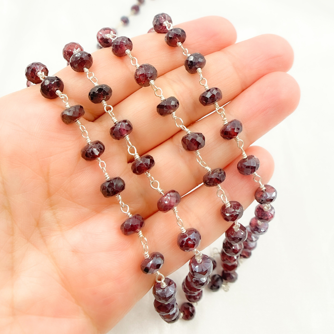 Coated Garnet Wire Chain. GAR20