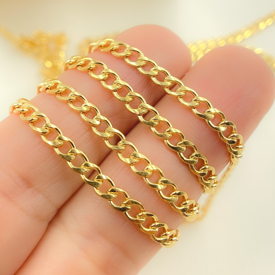 Gold Filled Flat Curb Link Chain