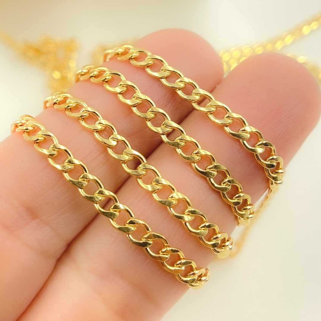 14K Gold Filled Flat Curb Link Chain. 2810CHRGF