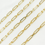 Load image into Gallery viewer, Gold Plated 925 Sterling Silver Diamond Cut Paperclip Link Chain. Z48GP
