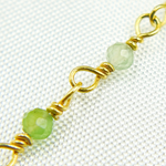 Load image into Gallery viewer, Chrysoprase Wire Wrap Chain. CHR10
