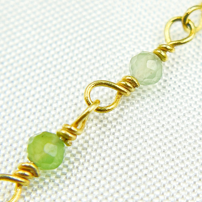 Chrysoprase Wire Wrap Chain