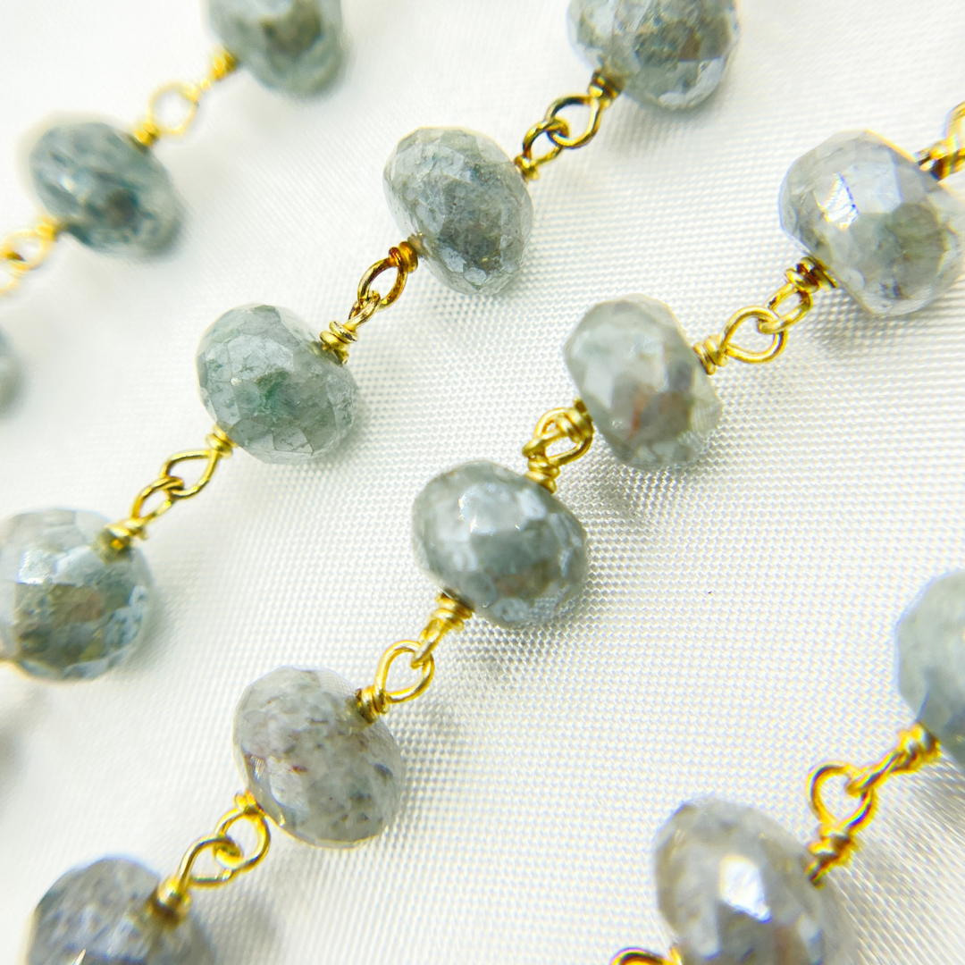 Coated Quartz Gold Plated Wire Chain.