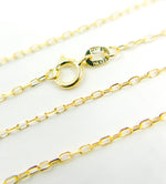 Load image into Gallery viewer, 14K Solid Gold Cable Necklace. 030KF17D
