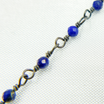 Load image into Gallery viewer, Lapis Lazuli Oxidized Wire Chain. LAP2
