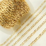 Load image into Gallery viewer, 14K Gold Filled Flat Oval &amp; Round Link Curb Chain. 3811CHRGF
