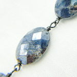 Load image into Gallery viewer, Coated Labradorite Oval Shape Oxidized Wire Chain. CLB51
