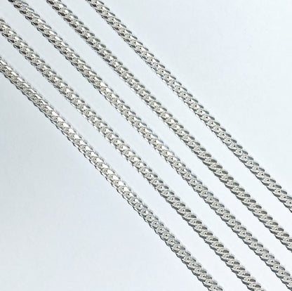 Sterling Silver Flat Curb Chain