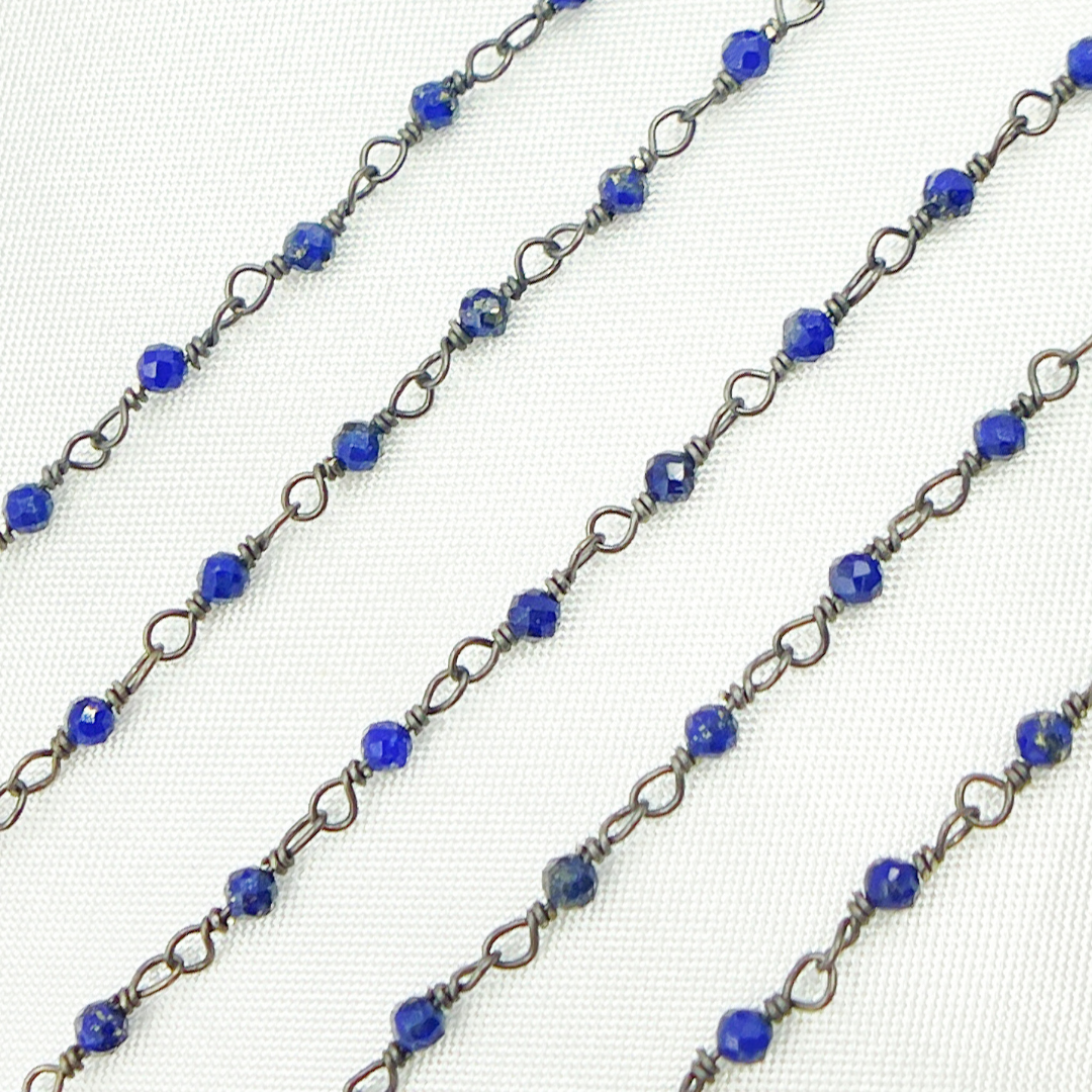 Lapis Lazuli Oxidized Wire Chain