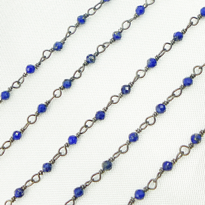 Lapis Lazuli Oxidized Wire Chain