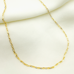 Load image into Gallery viewer, 06014559FD. 14K Solid Gold Paperclip Long &amp; Short Link Chain
