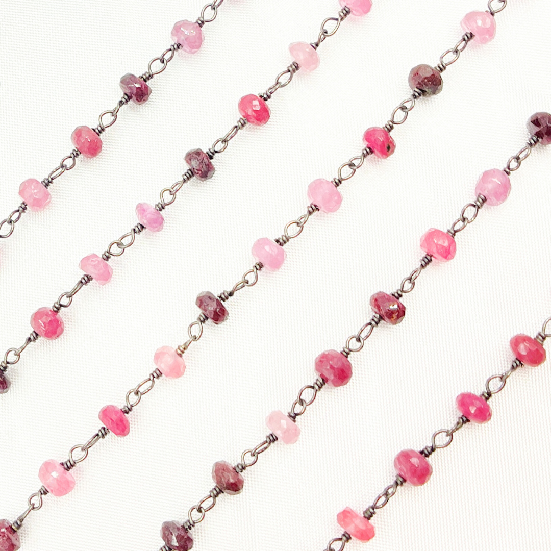 Ruby Oxidized Wire Chain. RUB10