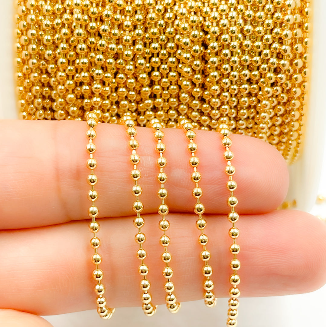 14k Gold Filled 2mm Ball Chain. 2MMBCGF