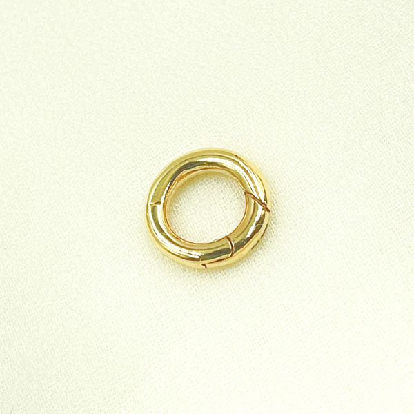 14k Solid Gold Round Clasp 15mm