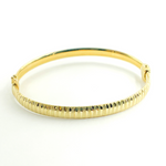 Load image into Gallery viewer, 14K Solid Gold Matte Textured Bangle