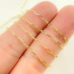 Load image into Gallery viewer, Solid Yellow Gold Flat Paperclip Chain by Foot
