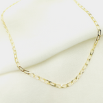 Load image into Gallery viewer, 08013977FD. 14K Solid Gold Flat Paperclip Chain
