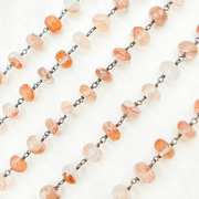 Strawberry Quartz Oxidized Wire Chain