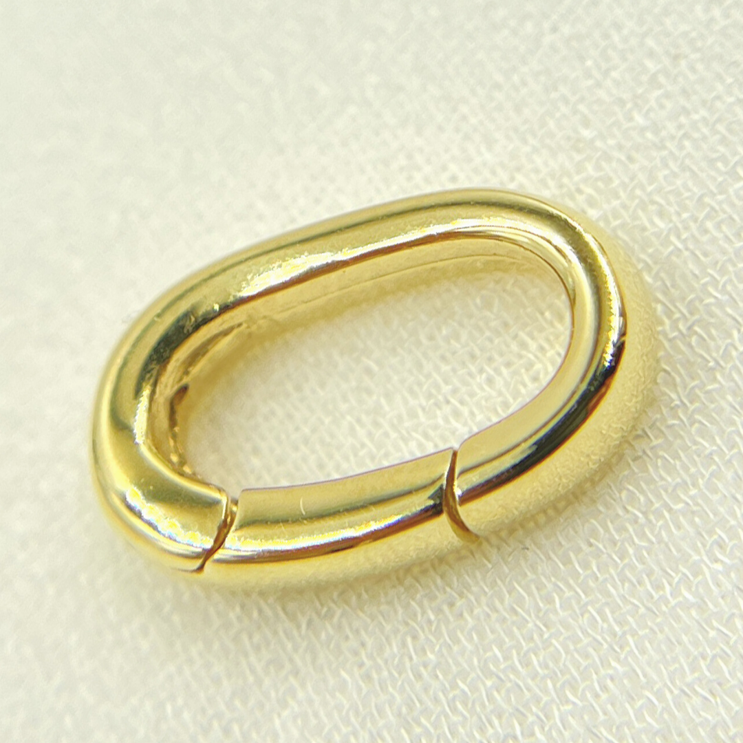 14MM Gold-plated Sterling Silver Oval Clasp