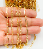 Load image into Gallery viewer, 14k Gold Filled 1 Long Oval Link &amp; 3 Round Flat Link Chain. 333FGF
