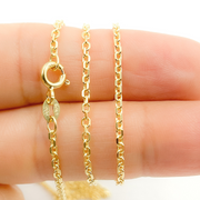 Solid Gold Diamond Cut Cable Link Chain