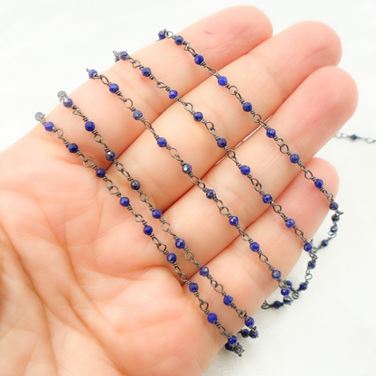 Lapis Lazuli Oxidized Wire Chain