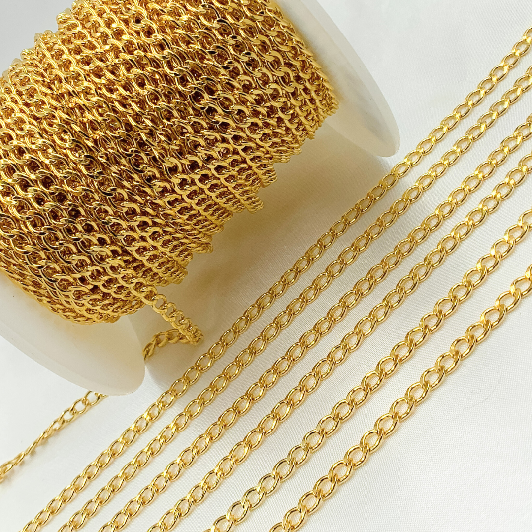 14k Gold Filled Flat Cable Link Chain. 4007CHR