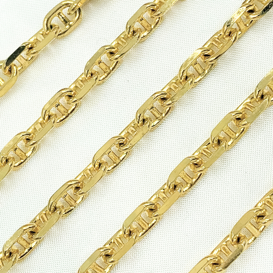 Gold Plated 925 Sterling Silver Marina Chain. Y75GP