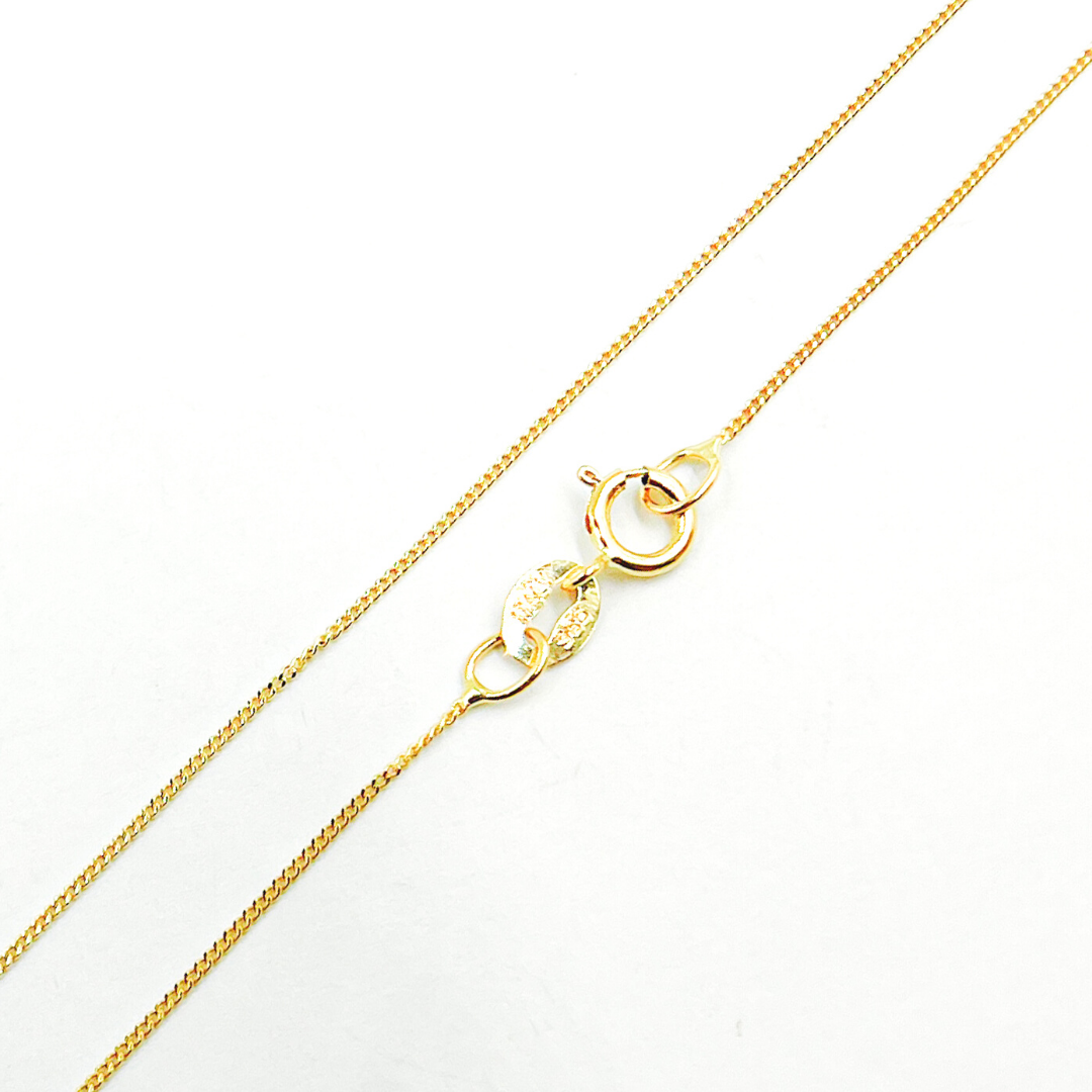 020GT2. 14K Solid Gold Cable Chain