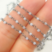 Blue Opal Oxidized Wire Chain