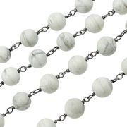 Howlite Gemstone Round Shape Chain