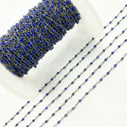 Lapis Lazuli Oxidized Wire Chain