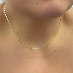 Load image into Gallery viewer, 040FA1P122. 14k Solid Yellow Gold Marina Diamond Cut Link Chain
