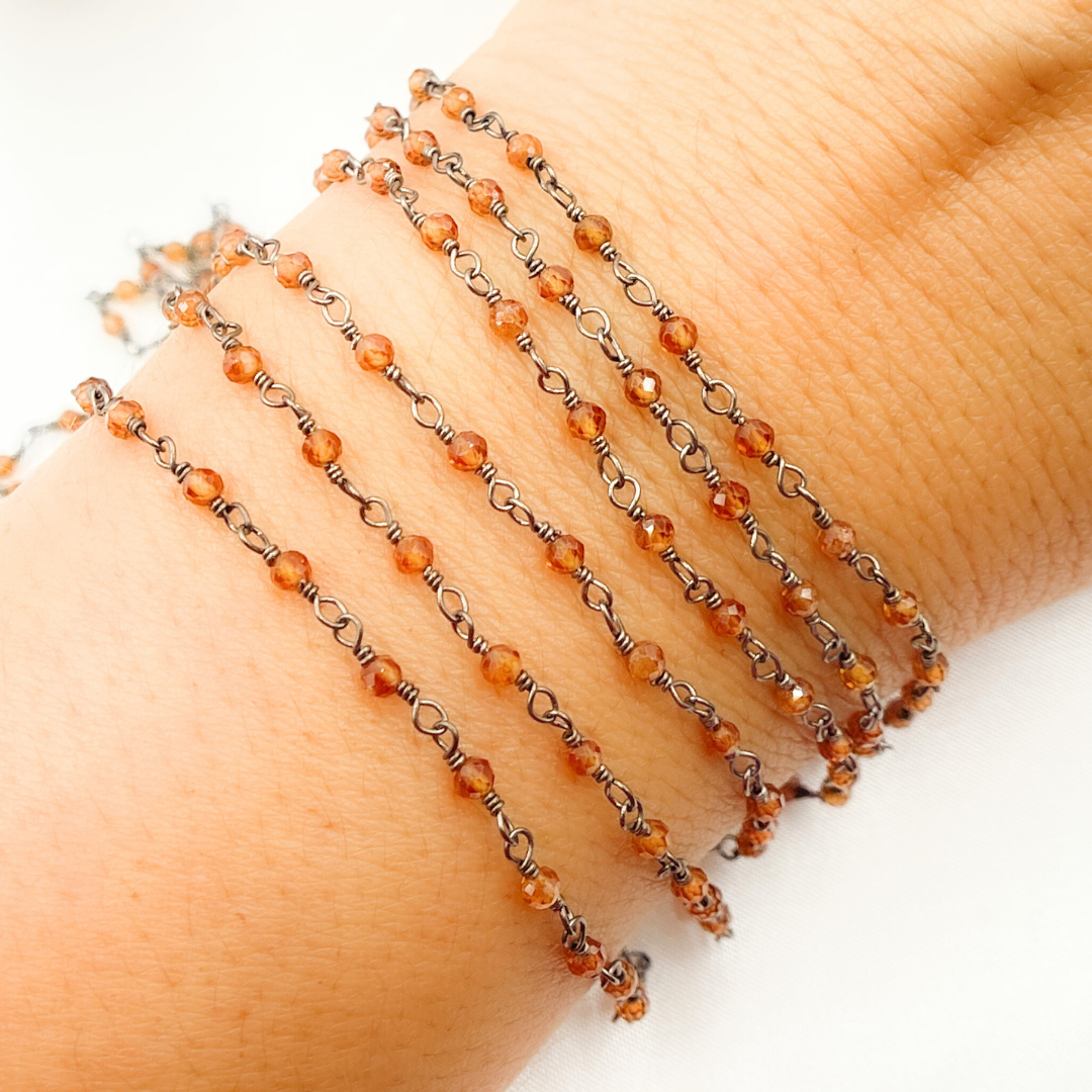 Hessonite Oxidized Wire Chain